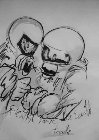 scientists leaves the world chinese ink 70 x 50 cm 2019 web